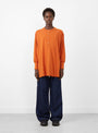 Long Sleeve Ribbed Top Orange by BEAMS BOY at Couverture and The Garbstore 
