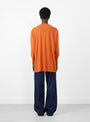 Long Sleeve Ribbed Top Orange by BEAMS BOY at Couverture and The Garbstore rear profile