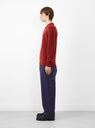 Knit Polo 9G Burgundy by Beams Plus at Couverture and The Garbstore side profile