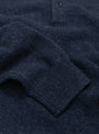 Knit Polo 9G Navy by BEAMS Plus at Couverture and The Garbstore close up