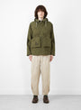 Trek Jacket Olive by TDR at Couverture and The Garbstore on model