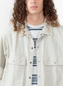 Ivan Longsleeve Shirt Ash by Pilgrim Surf + Supply at Couverture and The Garbstore close up