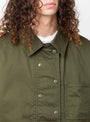 Mendal Ventile Welder's Jacket Olive by Pilgrim Surf + Supply at Couverture and The Garbstore close up