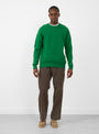 Shaggy Bear Jumper Green Star by Howlin at Couverture and the Garbstore Model Front