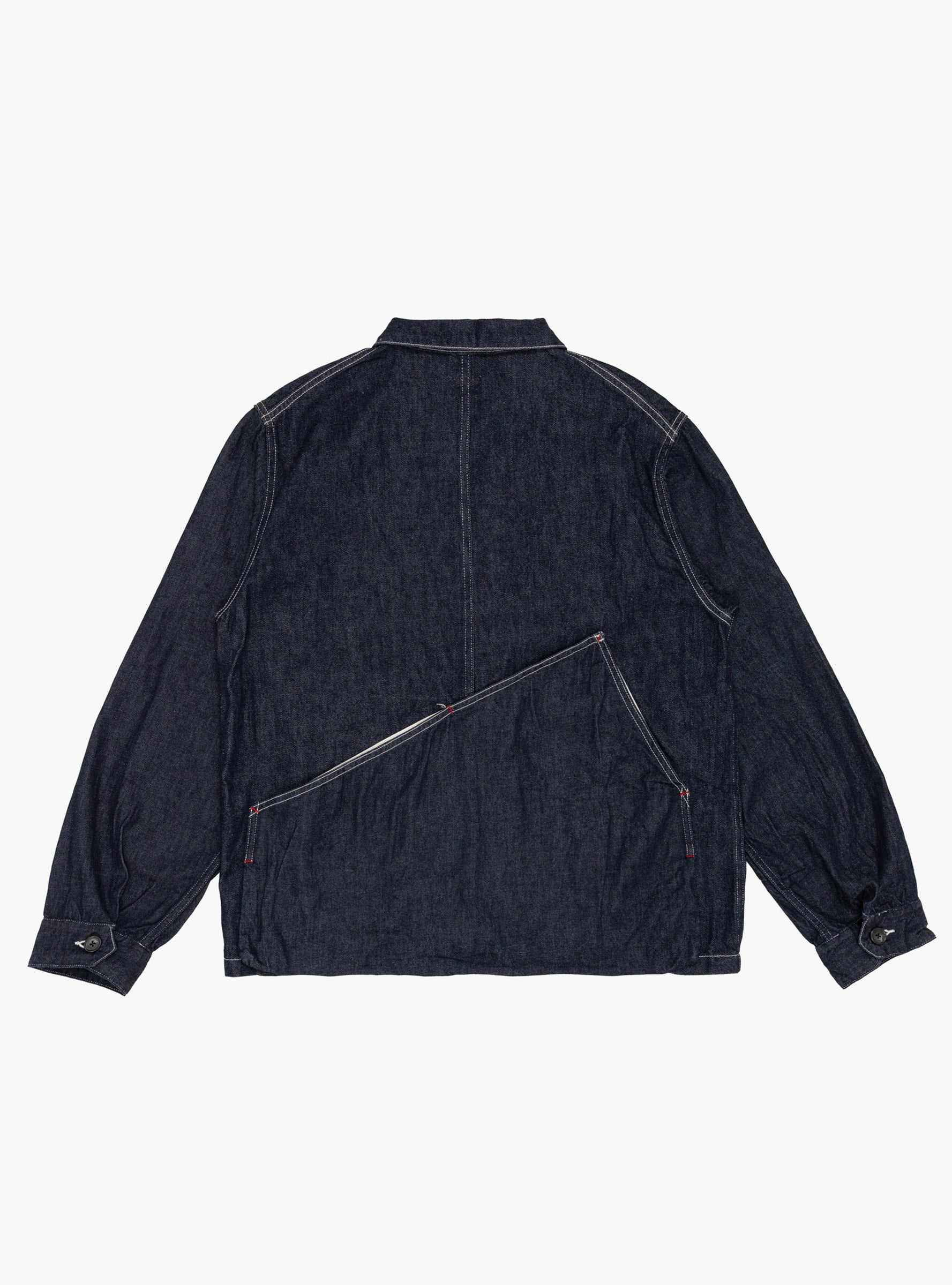 M 11.5oz x 8oz Ringoman Coverall Indigo KAPITAL (back) at Couverture & The Garbstore