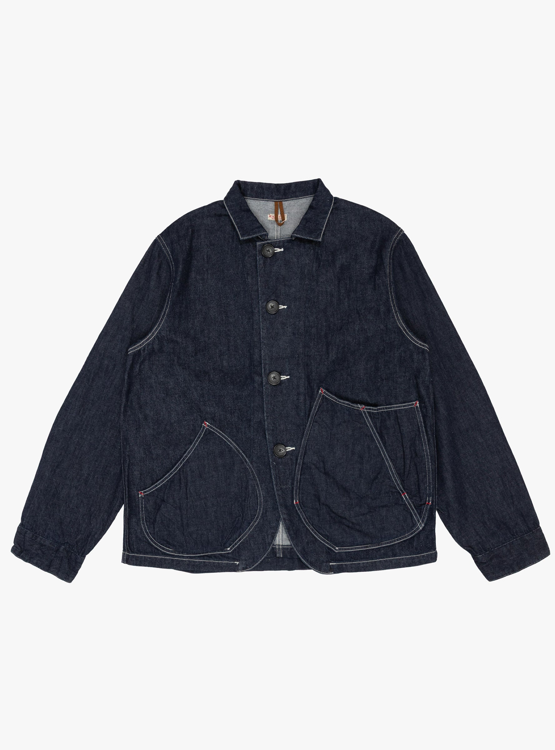 M 11.5oz x 8oz Ringoman Coverall Indigo KAPITAL (front) at Couverture & The Garbstore