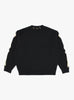 5G Wool Bone Crew Sweater Black by Kapital at Couverture and The Garbstore