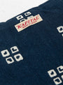 Linen Rayon Bandana Kesa Scarf Navy by Kapital at Couverture and The Garbstore close up