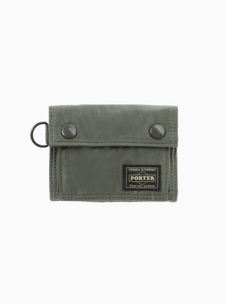 Bio-Nylon TANKER Pocket Wallet Medium Sage Green by Porter Yoshida