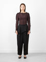 Wool Twill Layered Pants Black by TOGA at Couverture and The Garbstore on model 