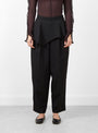 Wool Twill Layered Pants Black by TOGA at Couverture and The Garbstore
