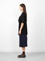 High Twist Smooth Jersey Top Black by TOGA at Couverture and The Garbstore side profile