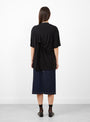 High Twist Smooth Jersey Top Black by TOGA at Couverture and The Garbstore rear gather