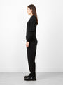 Melange Knit Cardigan Black by TOGA at Couverture and The Garbstore side profile