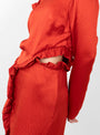 Fontes Dress Tomato by Rachel Comey at Couverture and The Garbstore close up