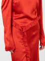 Fontes Dress Tomato by Rachel Comey at Couverture and The Garbstore close up