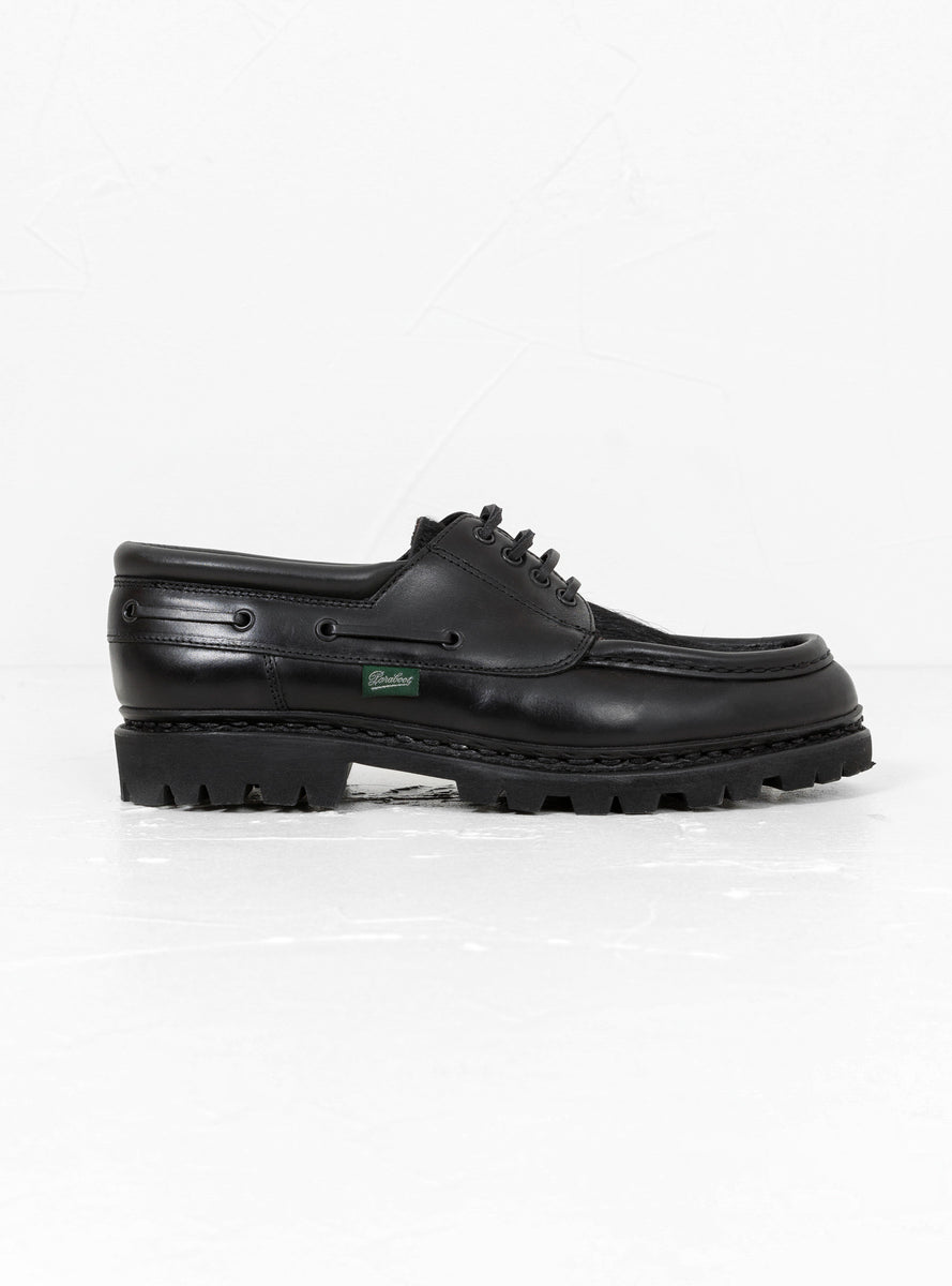 Chimey Shoe Black Smooth Leather & Cow Hair by Paraboot