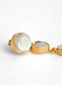 Five Charm With Victorian Drop Earrings White by Grainne Morton at Couverture and The Garbstore close up