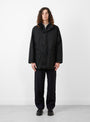Cotton Field Jacket Black by Kaptain Sunshine at Couverture and The Garbstore on model 