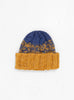 Hand Knit Fisherman Beanie Mustard & Blue by Sublime at Couverture and The Garbstore