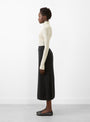Sheer Gauze Turtleneck Crema by Modern Weaving at Couverture and The Garbstoree side profile