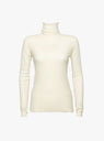 Sheer Gauze Turtleneck Crema by Modern Weaving at Couverture and The Garbstore
model front 