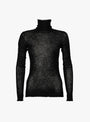 Sheer Gauze Turtleneck Black by Modern Weaving at Couverture and The Garbstore ghost 