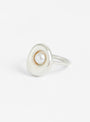 Arp Ring with Floating Pearl Stearling Silver by Modern Weaving at Couverture and The Garbstore