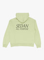 OG Logo Elastic Cord Hoodie Light Mint by Sedan All-Purpose at Couverture and The Garbstore rear 