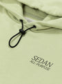 OG Logo Elastic Cord Hoodie Light Mint by Sedan All-Purpose at Couverture and The Garbstore close up