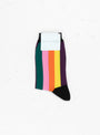 Rainbow Stripe Crew Socks Multi by Hansel from Basel at Couverture and The Garbstore 
