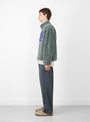 Sherpa Reversible Jacket Bluestone by Stussy at Couverture and The Garbstore side profile 