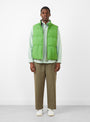 Reversible Down Vest Sprout & Black by Sedan All-Purpose at Couverture and The Garbstore on model 