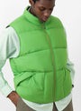 Reversible Down Vest Sprout & Black by Sedan All-Purpose at Couverture and The Garbstore close up 