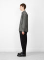 Mitchum Cotton Linen LS Shirt Charcoal by YMC at Couverture and The Garbstore side profile