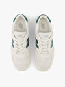 CT500CG Sea Salt and Marsh Green by New Balance at Couverture and The Garbstore from above 