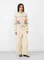 New Stitch Cardigan, Beige Mixed Black by Henrik Vibskov at Couverture & The Garbstore
Front View