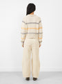 New Stitch Cardigan, Beige Mixed Black by Henrik Vibskov at Couverture & The Garbstore
Back View