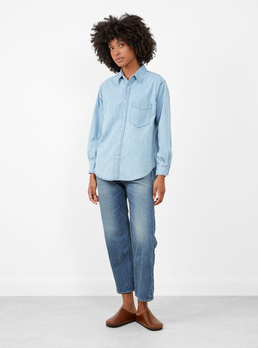 トップス L'Appartement BLEACH DENIM SHIRTS L'Appartement BLEACH DENIM SHIRTS