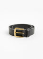 Cafe Leather Belt Noir by Soeur at Couverture & The Garbstore
Front View