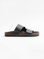 Eros Leather Sandals Noir by Soeur at Couverture & The Garbstore
Side View