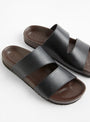 Eros Leather Sandals Noir by Soeur at Couverture & The Garbstore
Top View
