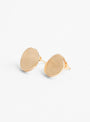 Double Layer Round Earrings Gold Plated by Helena Rohner at Couverture & The Garbstore
Front View