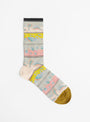 Blacklight Socks Rose Bud Swan by Bonne Maison at Couverture and The Garbstore