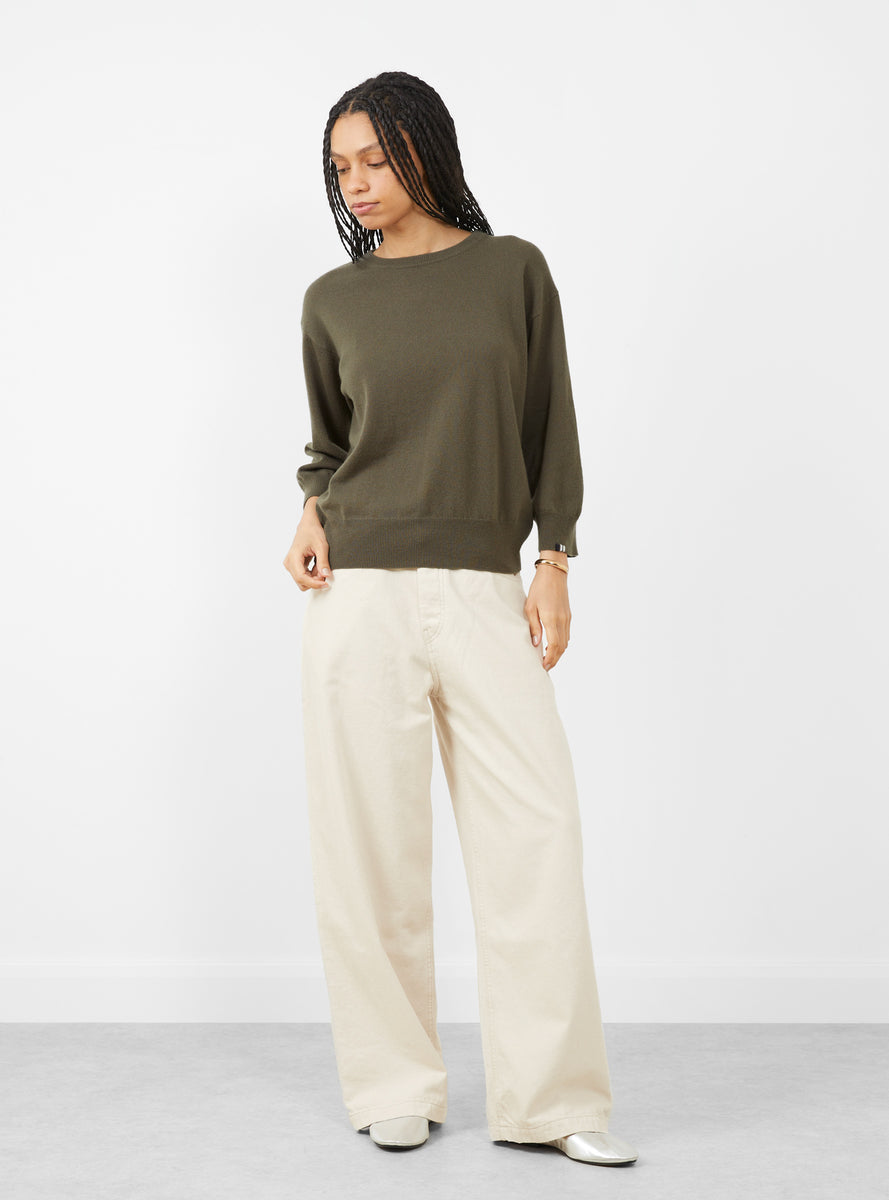 N°398 Jewel Knit Jumper Army by Extreme Cashmere | Couverture