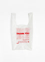 Thank you Bag Red on White by Open Editions at Couverture & The Garbstore
Front View