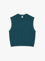 Alex Vest Petrol Blue by Polar Skate Co. at Couverture & The Garbstore 
Front View
