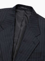 Single Breasted Blazer Navy Pinstripe by Carter Young at Couverture & The Garbstore
Close-up