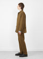 Flat Front Trouser Wood by Carter Young at Couverture & The Garbstore
Side View