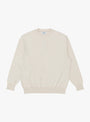 Wave Cotton Knit Pullover in Beige by Yonetomi at Couverture & The Garbstore
Front View